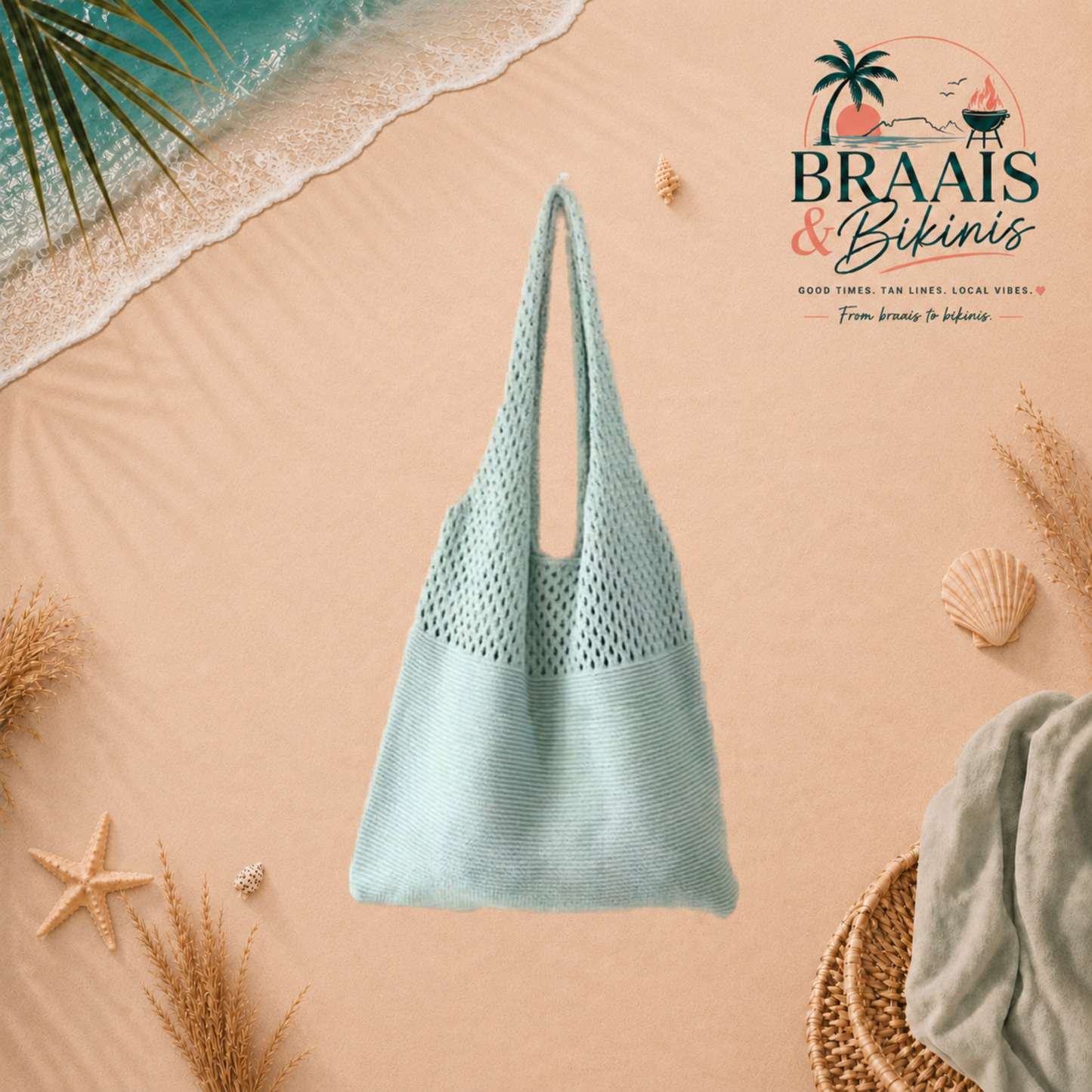 Coastal Knit Beach Bag