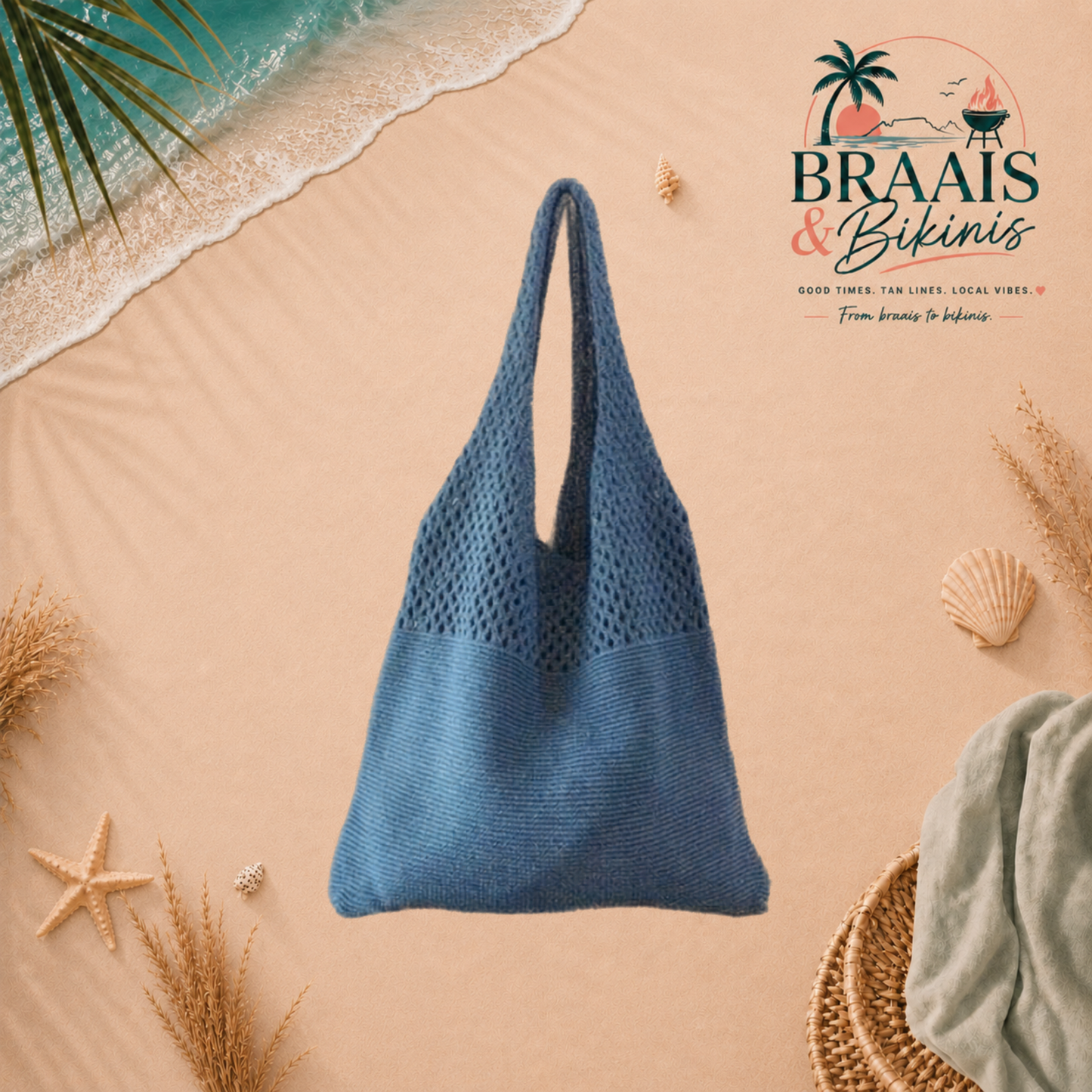 Coastal Knit Beach Bag