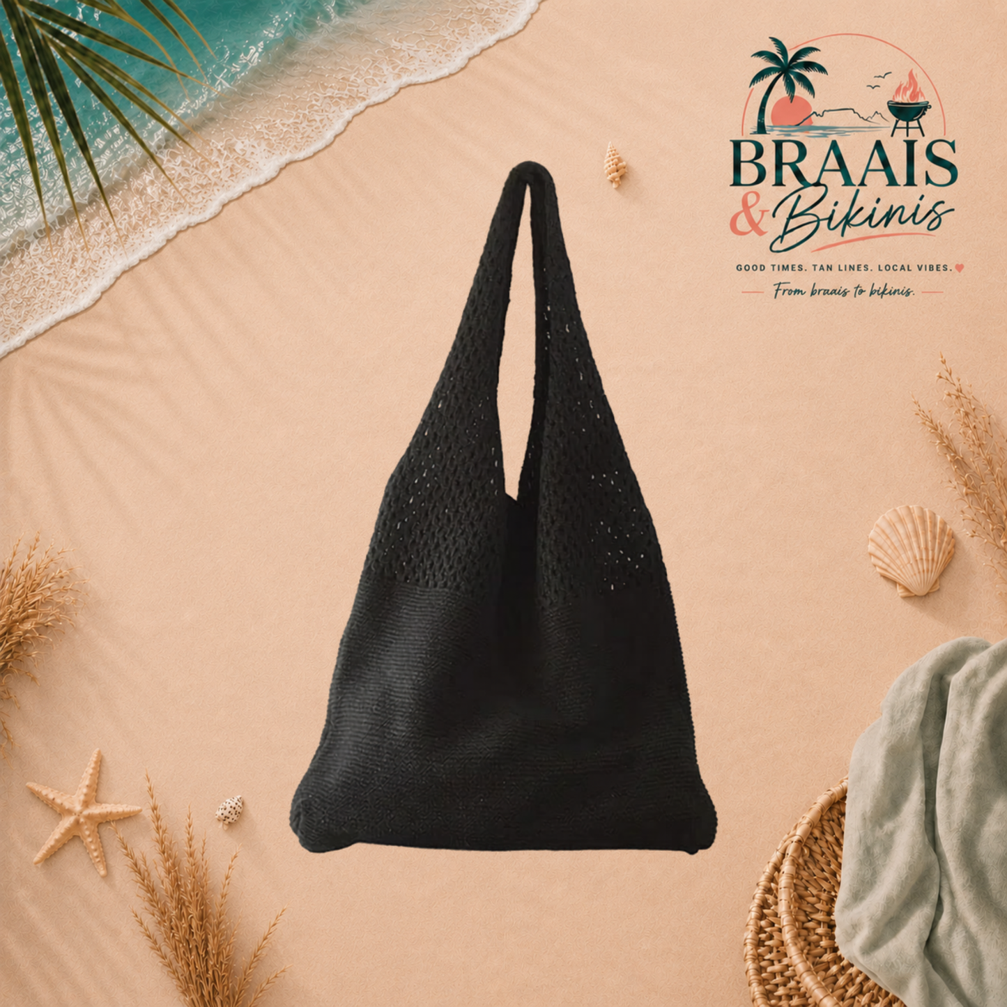 Coastal Knit Beach Bag