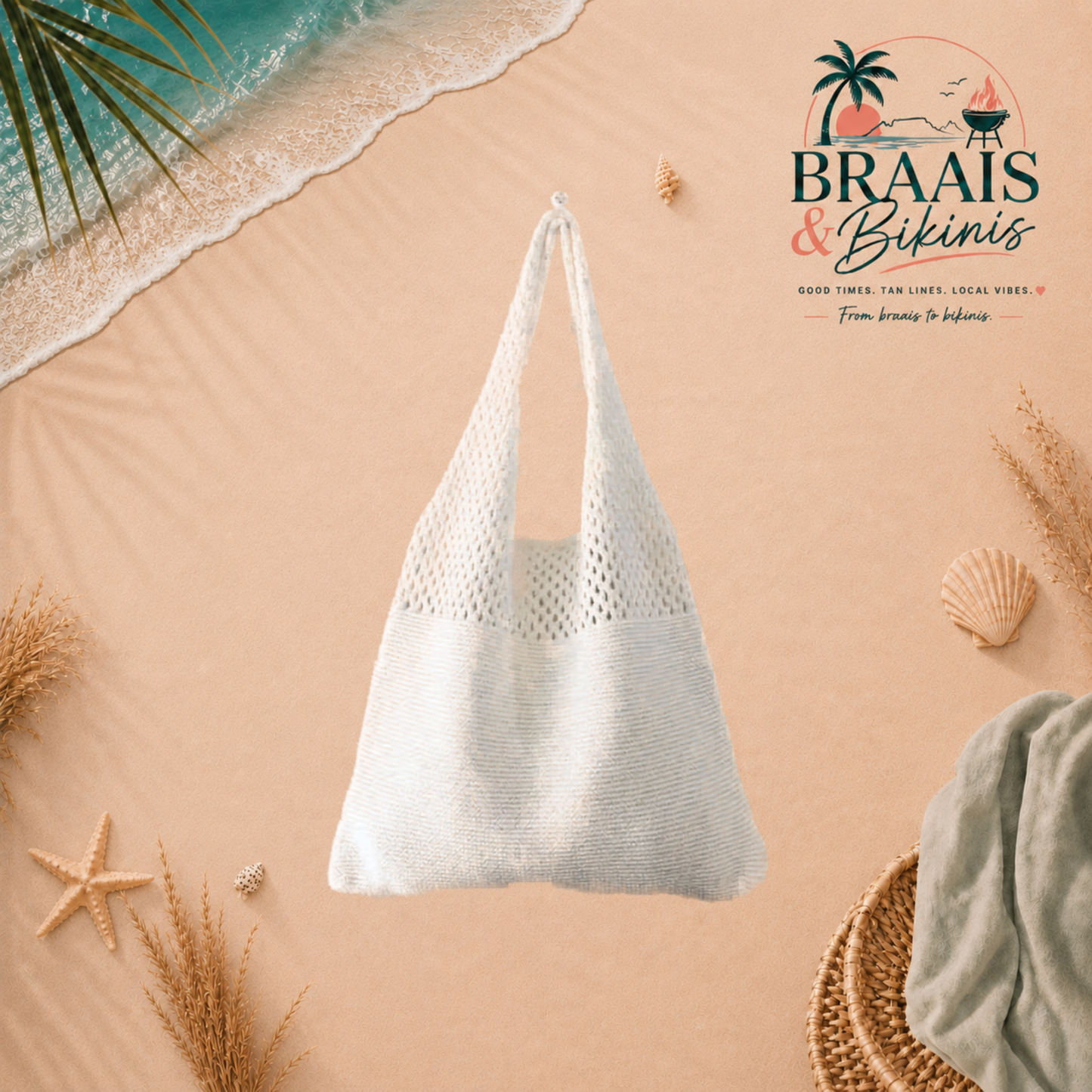 Coastal Knit Beach Bag