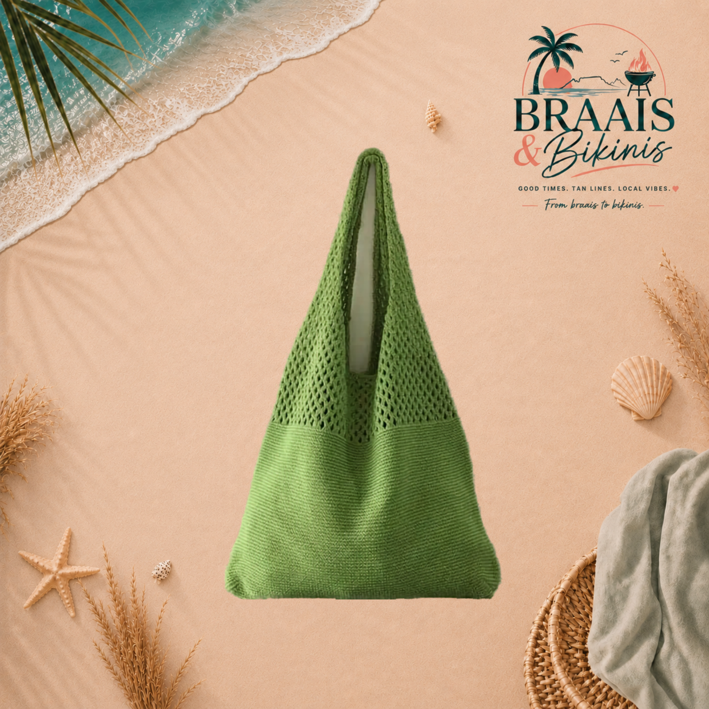 Coastal Knit Beach Bag
