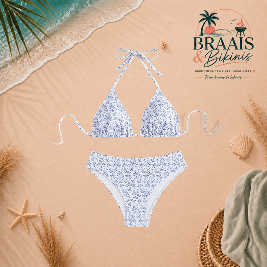 Forget-Me-Not Halter Bikini Set