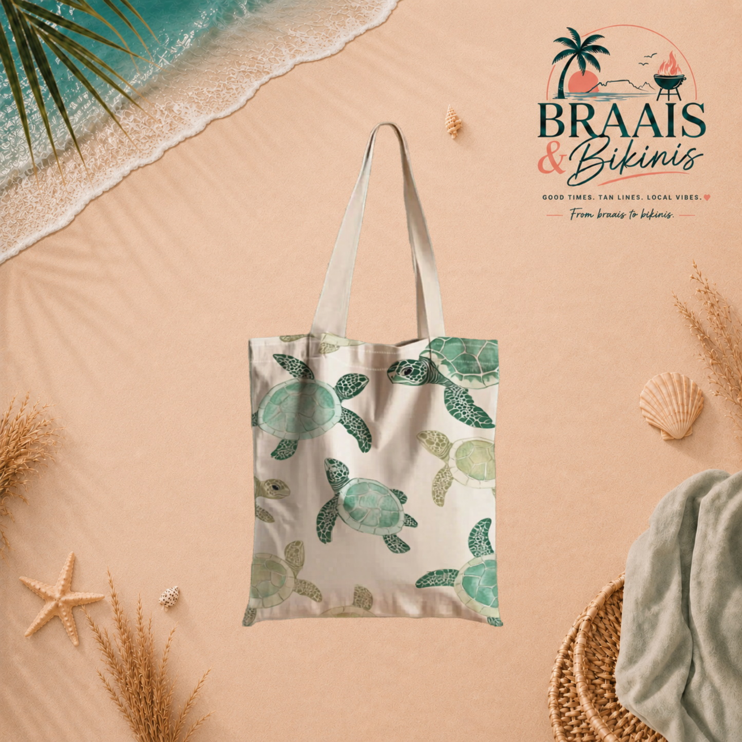 Sea Turtle Canvas Tote Bag