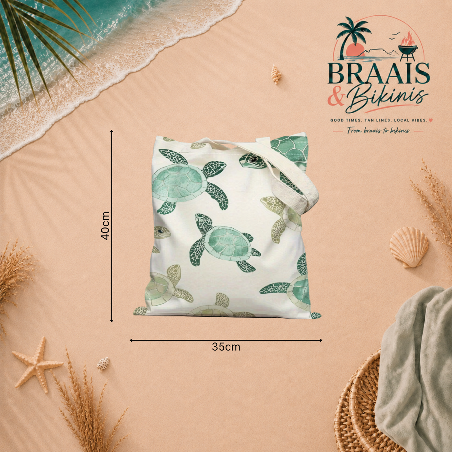 Sea Turtle Canvas Tote Bag