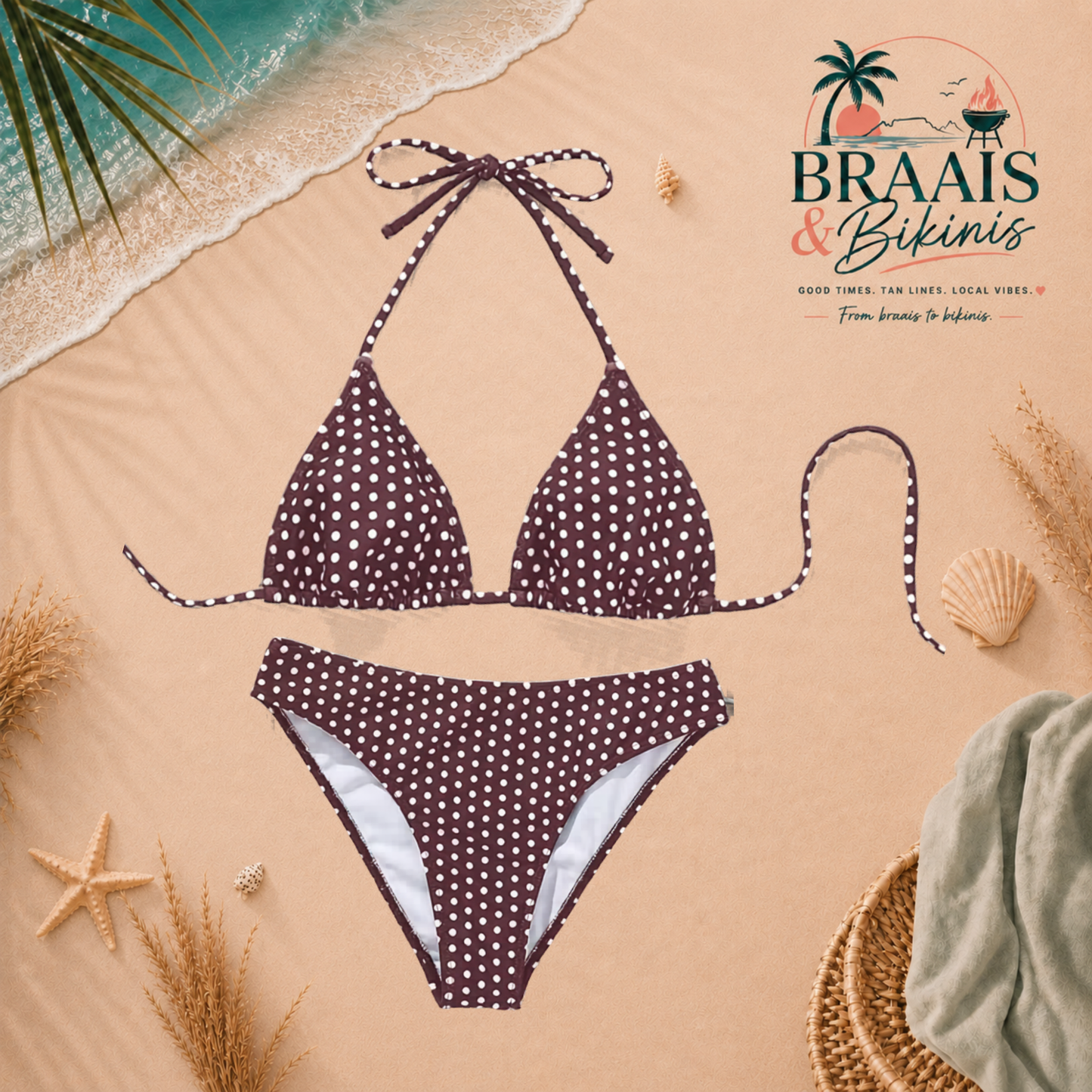 Sun-Kissed Brown Spot Bikini