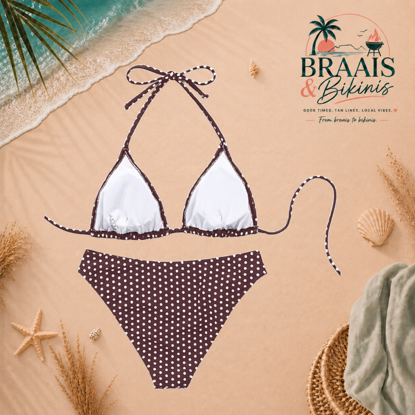 Sun-Kissed Brown Spot Bikini