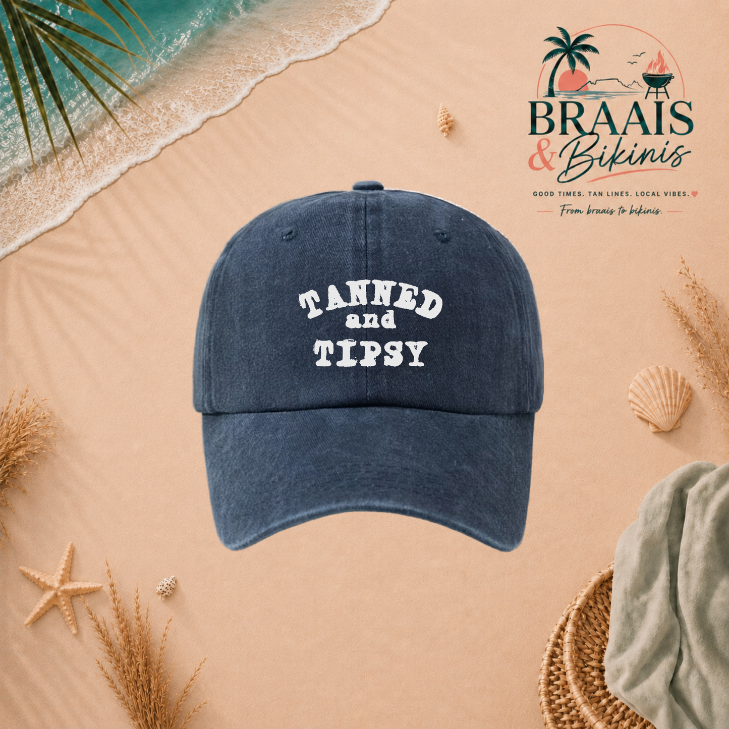 Tanned & Tipsy Washed Cap
