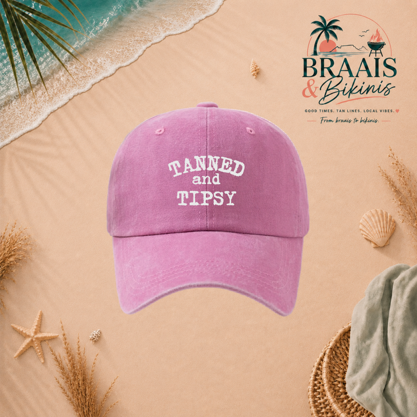 Tanned & Tipsy Washed Cap