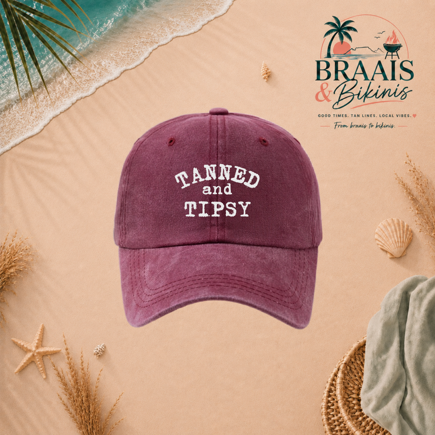 Tanned & Tipsy Washed Cap
