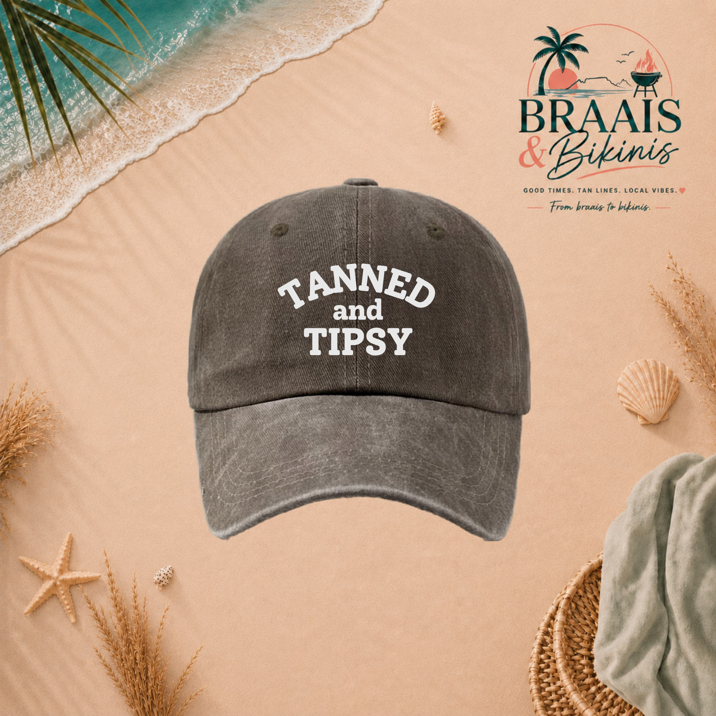 Tanned & Tipsy Washed Cap