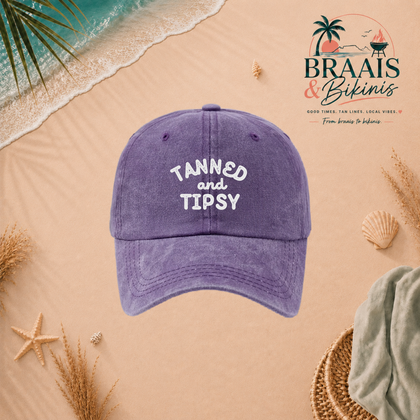 Tanned & Tipsy Washed Cap